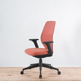 Vitra ACX Mesh Terracotta Office Chair with Adjustable Arms - Re-Lived