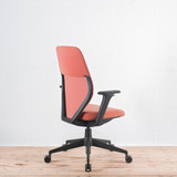 Vitra ACX Mesh Terracotta Office Chair with Adjustable Arms - Re-Lived