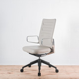 Vitra AC4 Clay Leather with Ring Arms Office Chair - Re-Lived