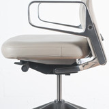 Vitra AC4 Sand Leather with Ring Arms Office Chair - Re-Lived