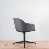Vitra Softshell Armchair with 4 Star Base in Plano Dark Grey Fabric - Re-Lived