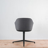 Vitra Softshell Armchair with 4 Star Base in Dumet Grey Melange Fabric - Re-Lived