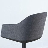Vitra Softshell Armchair with 4 Star Base in Dumet Grey Melange Fabric - Re-Lived