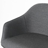 Vitra Softshell Armchair with 4 Star Base in Plano Dark Grey Fabric - Re-Lived