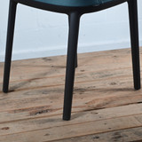 Vitra Softshell Side Chair with 4 Leg Base in Aura Blue Fabric - Re-Lived