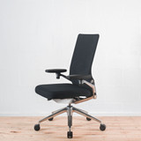Vitra AC4 Black Plano Fabric with Fully Adjustable Arms Office Chair and Lumbar Support - Re-Lived