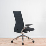 Vitra AC4 Black Plano Fabric with Fully Adjustable Arms Office Chair and Lumbar Support - Re-Lived