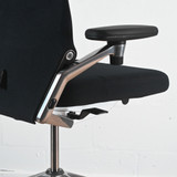 Vitra AC4 Black Plano Fabric with Fully Adjustable Arms Office Chair and Lumbar Support - Re-Lived