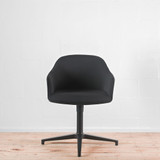 Vitra Softshell Armchair with 4 Star Base in Laser Dark Grey Fabric - Re-Lived