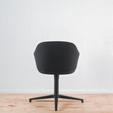Vitra Softshell Armchair with 4 Star Base in Laser Dark Grey Fabric - Re-Lived