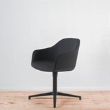 Vitra Softshell Armchair with 4 Star Base in Laser Dark Grey Fabric - Re-Lived