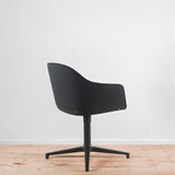 Vitra Softshell Armchair with 4 Star Base in Laser Dark Grey Fabric - Re-Lived