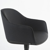 Vitra Softshell Armchair with 4 Star Base in Laser Dark Grey Fabric - Re-Lived