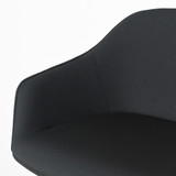 Vitra Softshell Armchair with 4 Star Base in Laser Dark Grey Fabric - Re-Lived