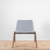 NaughtOne Viv Lounge Chair, Walnut Frame with Maharam Quill Upholstery | Re-Lived