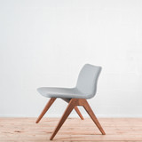 NaughtOne Viv Lounge Chair, Walnut Frame with Maharam Quill Upholstery | Re-Lived