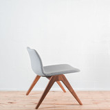 NaughtOne Viv Lounge Chair, Walnut Frame with Maharam Quill Upholstery | Re-Lived