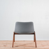 NaughtOne Viv Lounge Chair, Walnut Frame with Maharam Quill Upholstery | Re-Lived