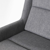 NaughtOne Hush Low Lounge Chair, Oak Legs with Maharam Metaphor Crossroad Upholstery | Re-Lived