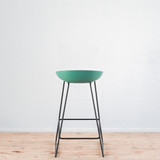 HAY AAS 38 Stool, Teal Green Seat with Black Base | Re-Lived