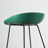HAY AAS 38 Stool, Teal Green Seat with Black Base | Re-Lived