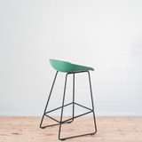 HAY AAS 38 Stool, Teal Green Seat with Black Base | Re-Lived