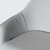 Vitra Softshell Armchair with 4 Leg Base in Plano Grey / Stone Fabric - Re-Lived
