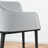 Vitra Softshell Armchair with 4 Leg Base in Plano Grey / Stone Fabric - Re-Lived