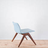 NaughtOne Viv Lounge Chair, Walnut Frame with Nordic Upholstery | Re-Lived