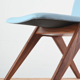 NaughtOne Viv Lounge Chair, Walnut Frame with Nordic Upholstery | Re-Lived