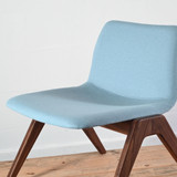 NaughtOne Viv Lounge Chair, Walnut Frame with Nordic Upholstery | Re-Lived