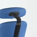 Flokk HAG SoFi Chair blue upholstered back headrest