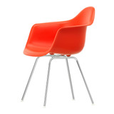 Vitra Eames DAX Plastic Armchair poppy red white sweep