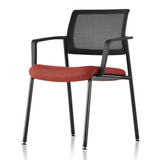 Herman Miller Verus Side Chair in Black and Red against a white background