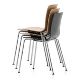 Vitra HAL Ply Tube Chairs stacked white sweep