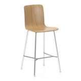 Vitra HAL RE Ply Stool in Natural Oak against a white background