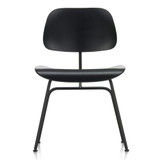 Vitra Eames DCM chair in Black Ash against a white background