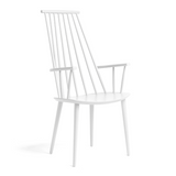 HAY J110 Chair in White Lacquered Beech against a white background