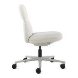 Herman Miller Asari Mid Back Office Chair in White against a white background