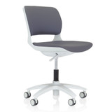 Elite Ace Office Chair in White and Grey against a white background
