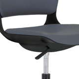A close up of a Elite Ace Office Chair in Black and Grey against a white background