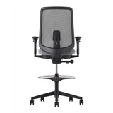 Herman Miller Verus Mesh Work Stool in Black against a white background