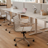 Vitra Eames Aluminium Group EA 117 / EA118 Chairs in fabric at desks