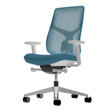 Herman Miller Verus Triflex Chair in Peacock against a white background