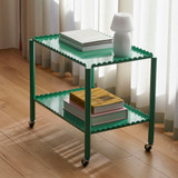 HAY Arcs Trolley in Jade Green with lamp
