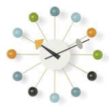 Vitra Nelson Ball Clock multi coloured against a white background