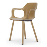 Vitra HAL RE Armchair Wood against a white background