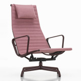 Vitra Eames Aluminium Group EA 124 Lounge Chair in Pale Rose