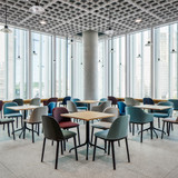 Vitra Belleville Bistro Square Tables in a dining area