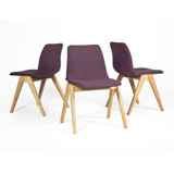 NaughtOne Viv Wood Frame Dining Chairs against a white background